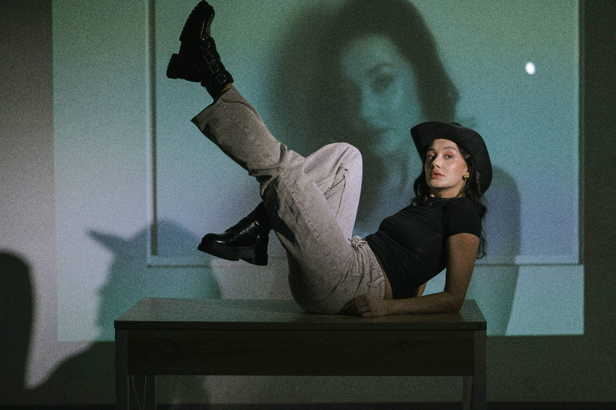 Model sitting on the table